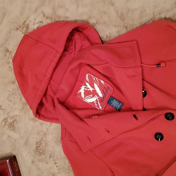 SEBBY women's size SP belted peacoat with hood - Picture 2 of 8